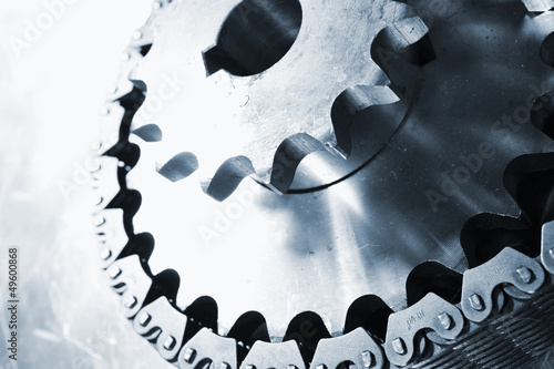 Photo: titanium gears and chain titanium gears and chain