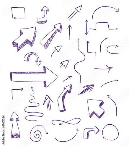Vector: doodle arrows as design elements doodle arrows as design elements