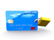 Illustration: Credit card and padlock Credit card and padlock