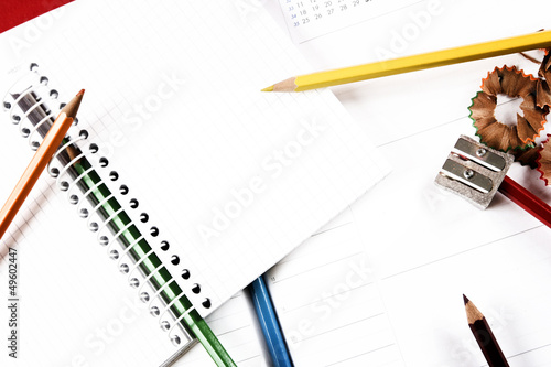 Photo: Color pencil and agenda Color pencil and agenda