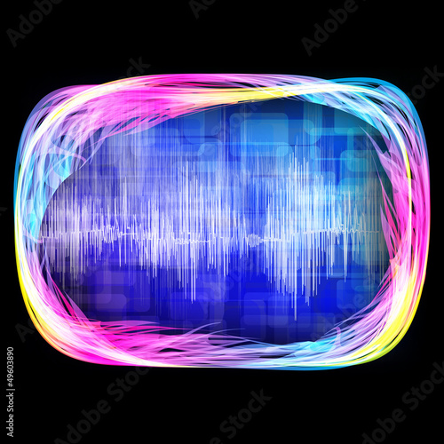 Vector: music equalizer wave music equalizer wave
