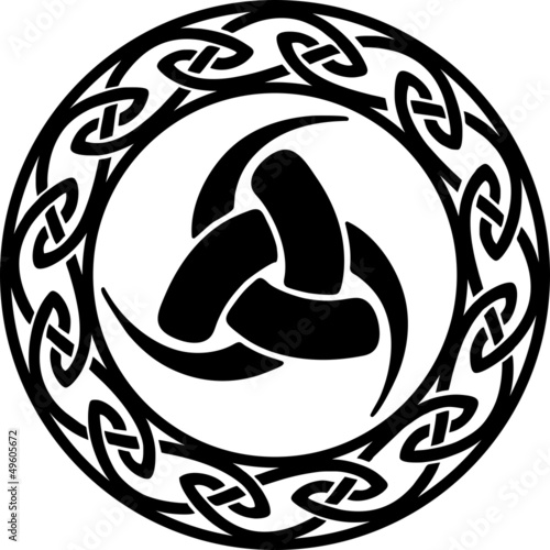 Vector: Triple Horn of Odin, Celtic endless knot Triple Horn of Odin, Celtic endless knot