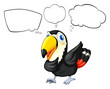 A bird with the empty callouts