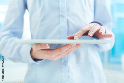 Photo: Using touchpad Using touchpad