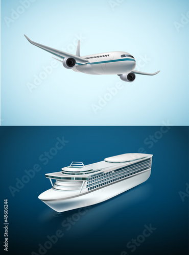 Vector: Traveling transport Traveling transport
