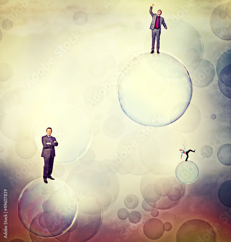 Photo: men on bubbles men on bubbles
