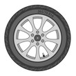 Car Wheel, vector illustration