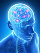 3d rendered illustration - active brain