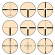 Cross hair and target set. Vector  illustration.