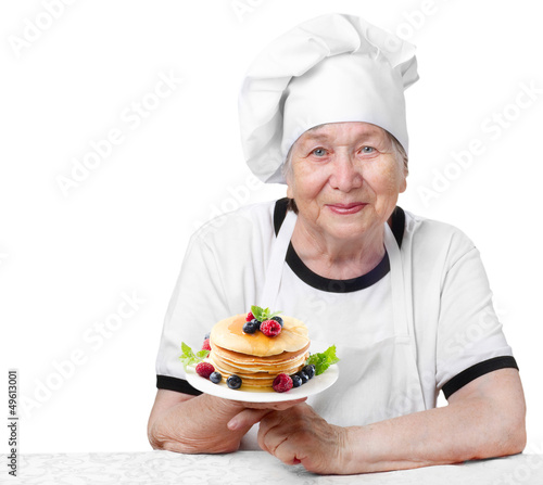 Photo: Senior woman cook Senior woman cook