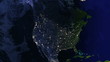 Clip of a rotating Earth with transition from day to night.