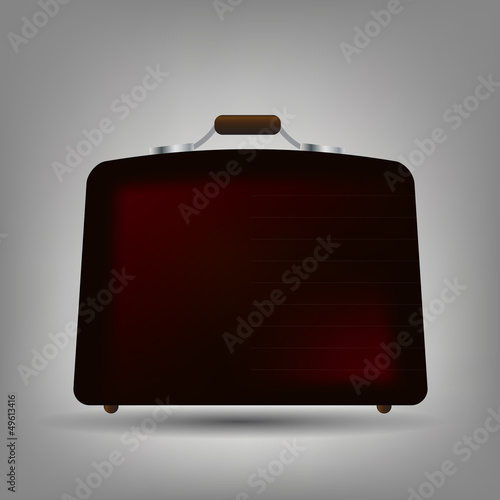 Vector: Blue suitcase icon vector illustration Blue suitcase icon vector illustration