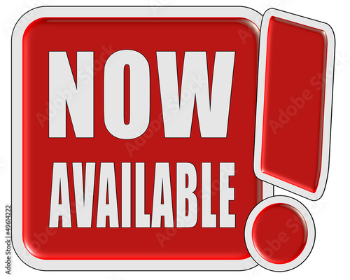 Illustration: !-Schild rot quad NOW AVAILABLE !-Schild rot quad NOW AVAILABLE