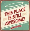 Retro metal sign or poster background