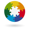 Puzzle rund - Basis mit 7 Optionen