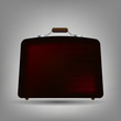 Blue suitcase icon vector illustration