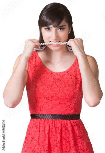 Photo: Angry Lady Biting Necklace Angry Lady Biting Necklace