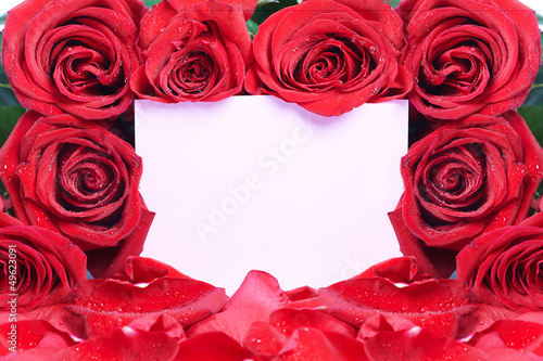 Photo: Red rose greeting card. Red rose greeting card.