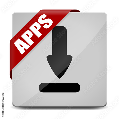 Vector: button eckig download-pfeil apps I button eckig download-pfeil apps I