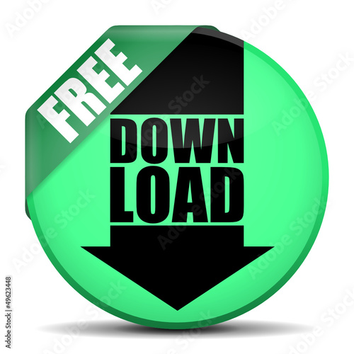 Vector: button rund download I button rund download I