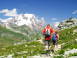 Randonnée face au Mont Blanc