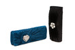 Luxurious clutch bags isolated on white