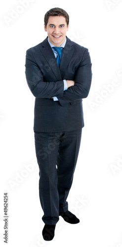 Photo: Smiling businessman, over white Smiling businessman, over white