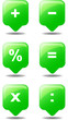 Taschenrechner grün Icon Web