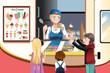 Vector: Kids buying ice cream Kids buying ice cream