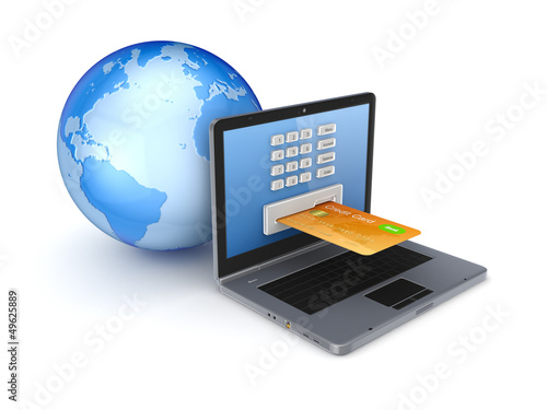 Illustration: Online payments concept. Online payments concept.
