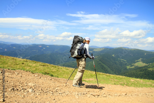 Photo: Summer hiking in the mountains. Summer hiking in the mountains.