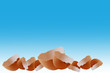 Eastern decoration : eggshell border on blue background