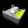 Industrial building polluting water from its sewers