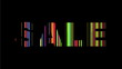 colorful sale text on black background