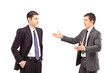 Photo: Two persons having a confrontation Two persons having a confrontation