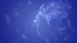 technology map with continents and lights – loop HD