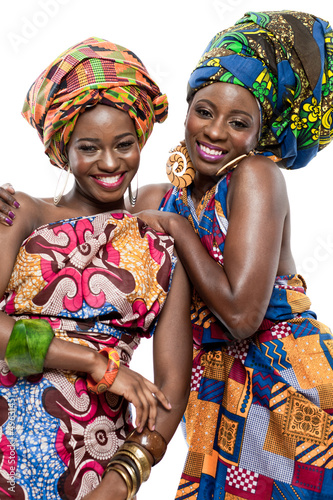 Photo: Two young African fashion models. Two young African fashion models.