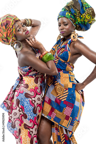 Photo: Two young African fashion models. Two young African fashion models.