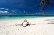 Woman relaxing on  beach