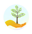 Hands protecting the trees
