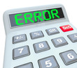 Error Word on Calculator Inaccurate Bad Data Glitch