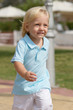 Cute little blond boy