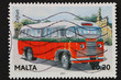 Photo: Malta - circa 2011; stamp shows traditional classic Maltese bus Malta - circa 2011; stamp shows traditional classic Maltese bus