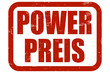 Grunge Stempel rot POWER PREIS