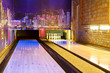 bowling alley with pins