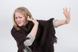 Young scared woman