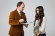 Father scolding his daughter