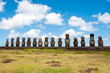 Moais en Ahu Tongariki, isla de Pascua (Chile)