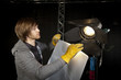 Lighting man in Television Studio