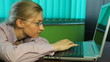 Video: Business woman relaxing at office Business woman relaxing at office